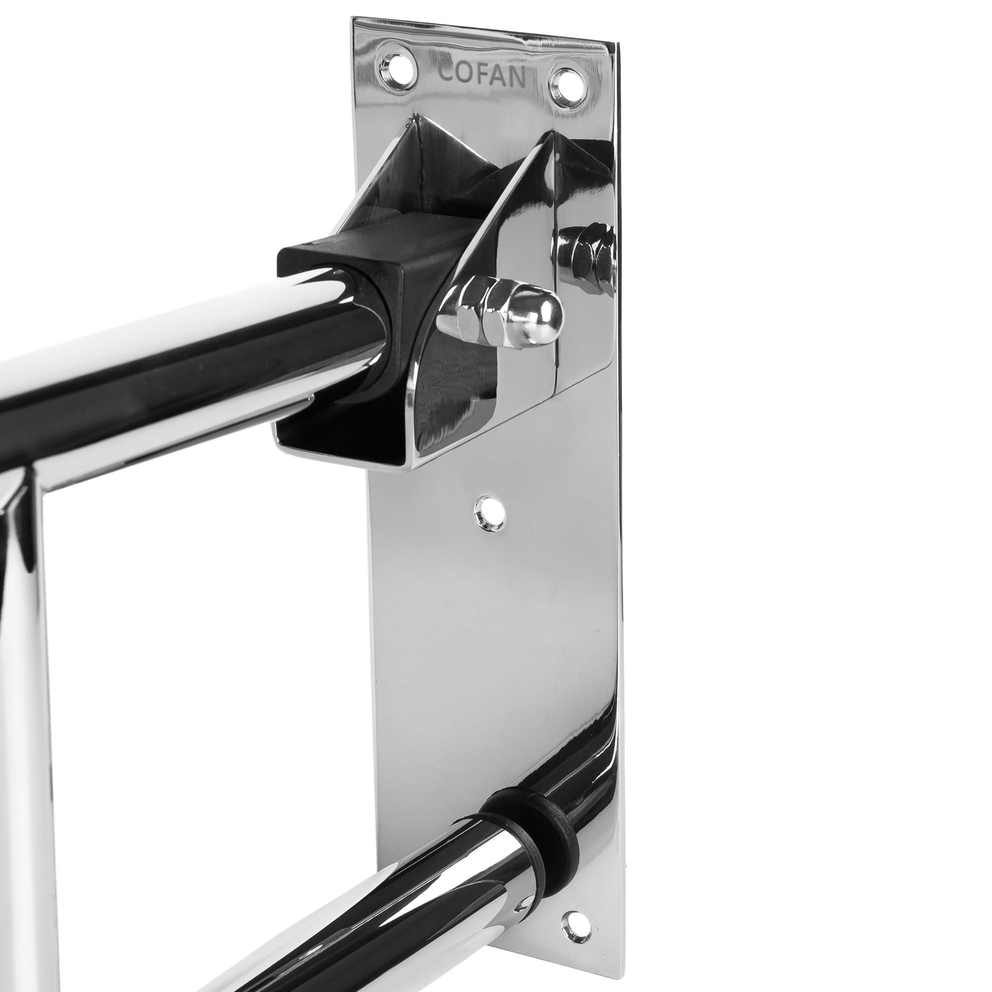 Cofan Barra de Apoyo Abatible Vertical con Accesorio para Papel Higiénico | Medida: 74 cm de largo y 3,2 cm de diámetro