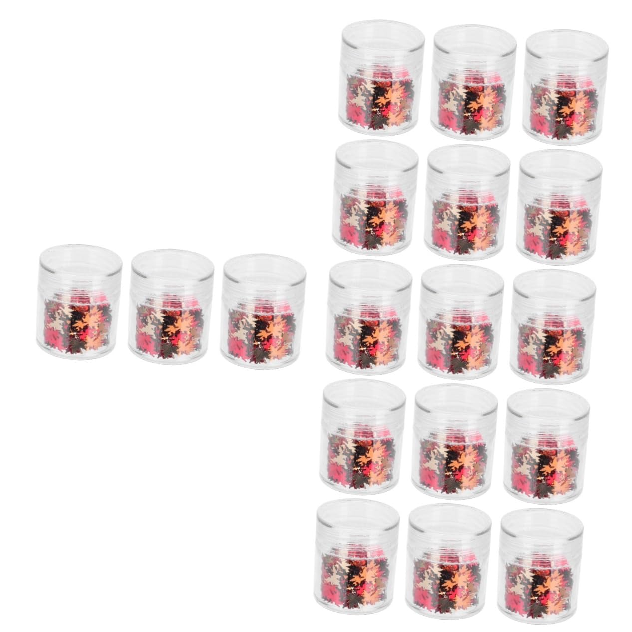 FRCOLOR 6 Pezzi Glitter per unghie in acero strenna di natale ragali natale Sequin luminosi decorazioni per unghie da festival di paillettes adesivi arredamento forniture per unghie