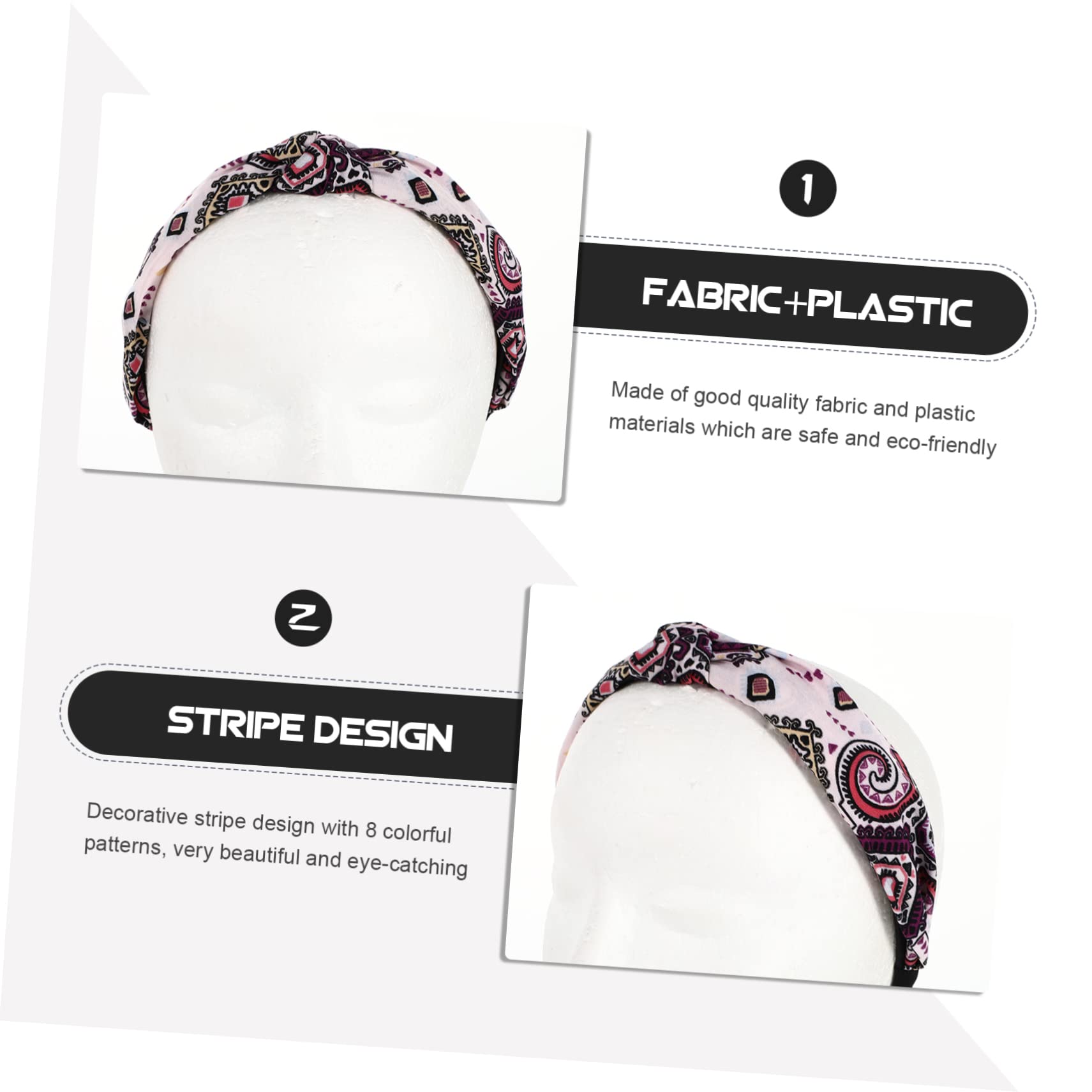 Cerchietto Chioma in Stoffa, Set da 10 Pezzi, Stile Semplice | Make Up e Yoga, Delicato ed Elastico, Riutilizzabile, Design Chic e Decorativo Stile Casuale