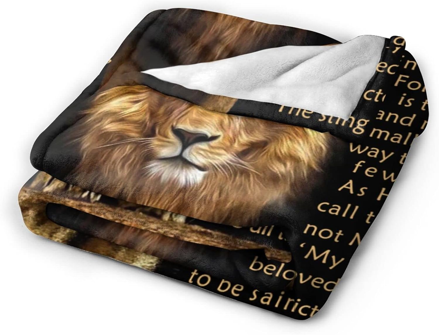 Bible Verse Blanket Christian Gifts Lion Prayer Religious Throw Blanket for Men Women Pastor Couch Sofa Bed to Keep Warm 60"x50" - Image 4