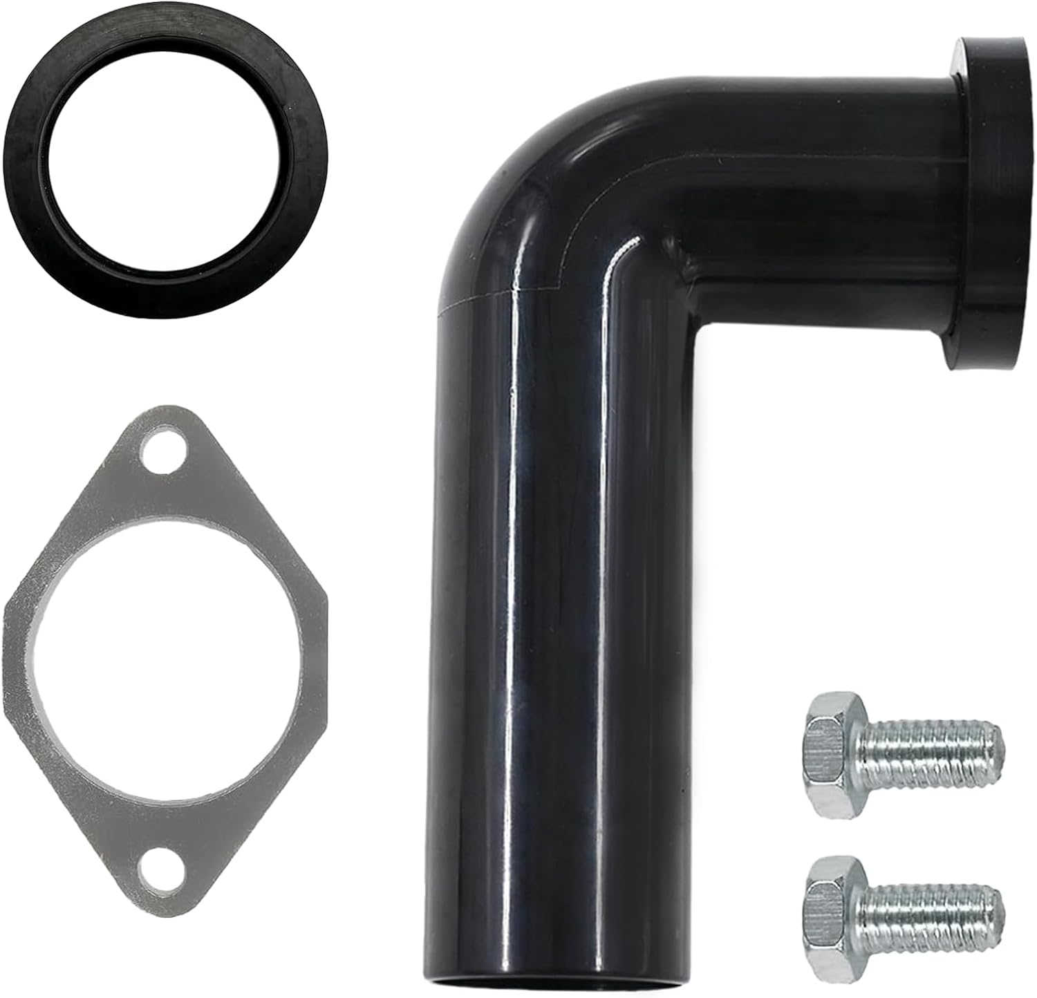 Garbage Disposal Drain Elbow Kit Compatible With Garbage Disposal 1-1/2 Replacement Part Includes 1.5" Elbow, Flange, Gasket, and Two Screws