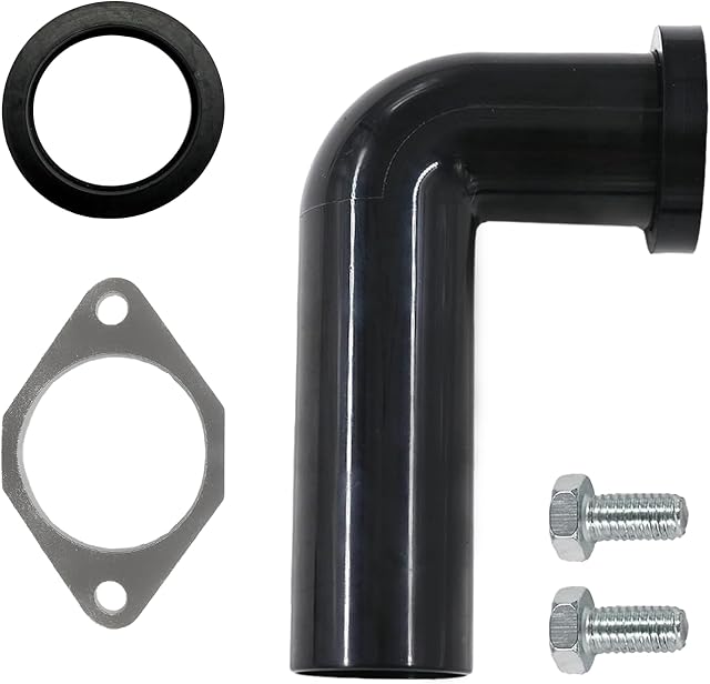 Garbage Disposal Drain Elbow Kit Compatible with Garbage Disposal 1-1/2 Replacement Part Includes 1.5" Elbow, Flange, Gasket, and Two Screws