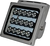 Vista 4 de Infrarrojo IR Iluminador Lámpara Luz Visión Nocturna, 15 LEDs 30W, Gran Angular, Luz Impermeable para Cámara CCTV de Seguridad