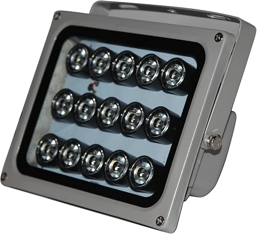 Miniatura 4 de Infrarrojo IR Iluminador Lámpara Luz Visión Nocturna, 15 LEDs 30W, Gran Angular, Luz Impermeable para Cámara CCTV de Seguridad