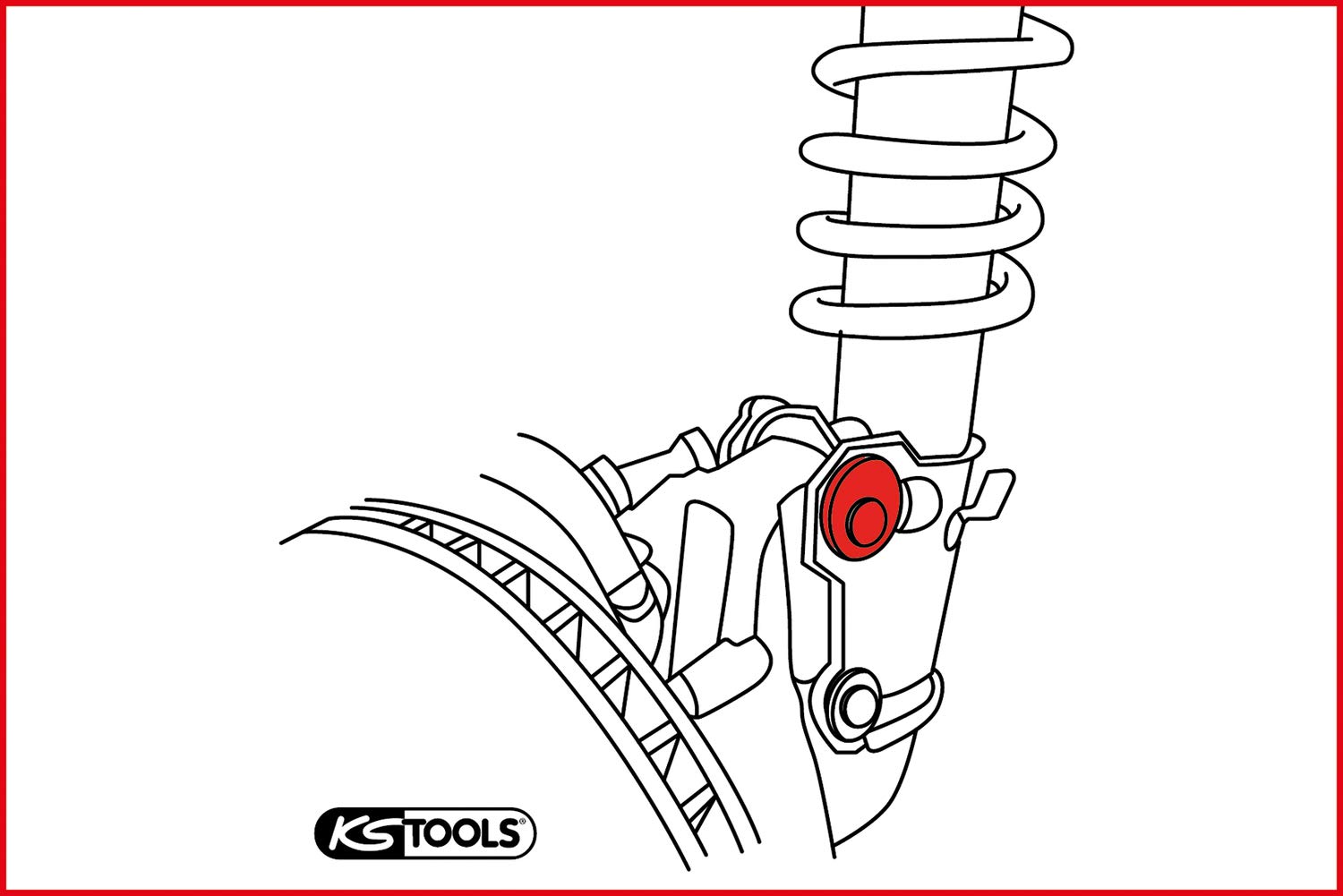 KS Tools 700.2375 Klucz do ustawiania kąta uchylenia kół 1/2", 21 mm