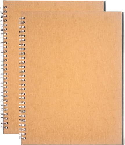 DSTELIN Cuaderno de espiral en blanco, paquete de 2, tapa suave, libro de bocetos, 100 páginas50 hojas, con tablero de escritura, 10 pulgadas x 7.5 disponible en Yaxa Colombia