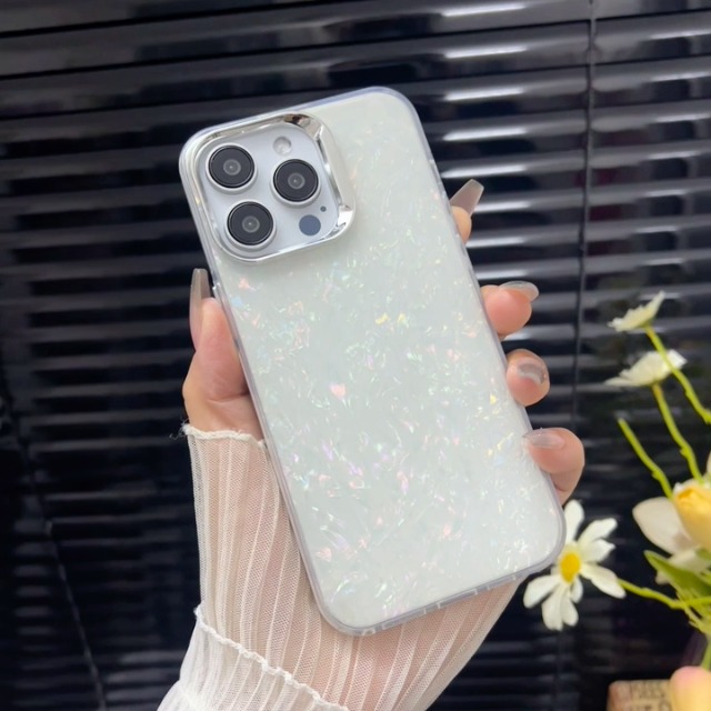 Custodia JIAXIUFEN Per IPhone 15 Pro Max Con Fiori Glitterati - Protettiva Antiurto, Trasparente, Ricarica Wireless, 6,7 Pollici - 2