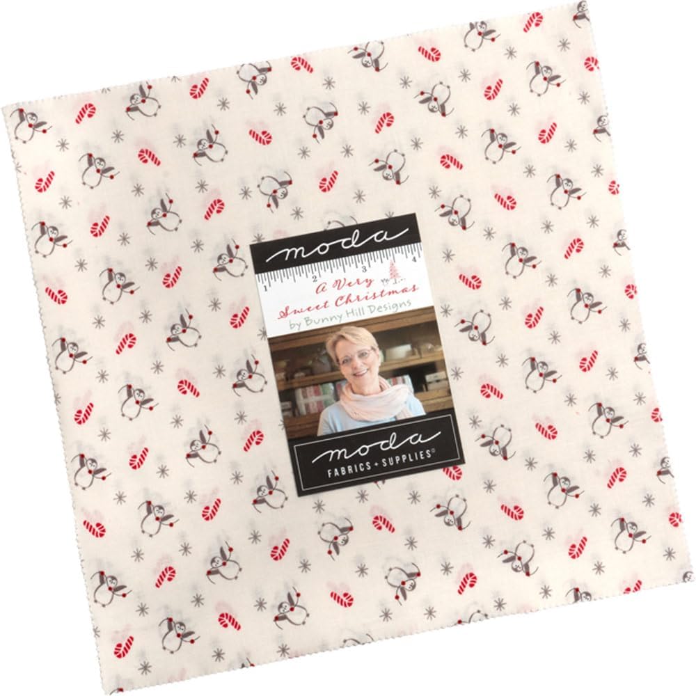 A Very Sweet Christmas Layer Cake®, 42-10" Precut Fabric Quilt Squares by Bunny Hill Designs