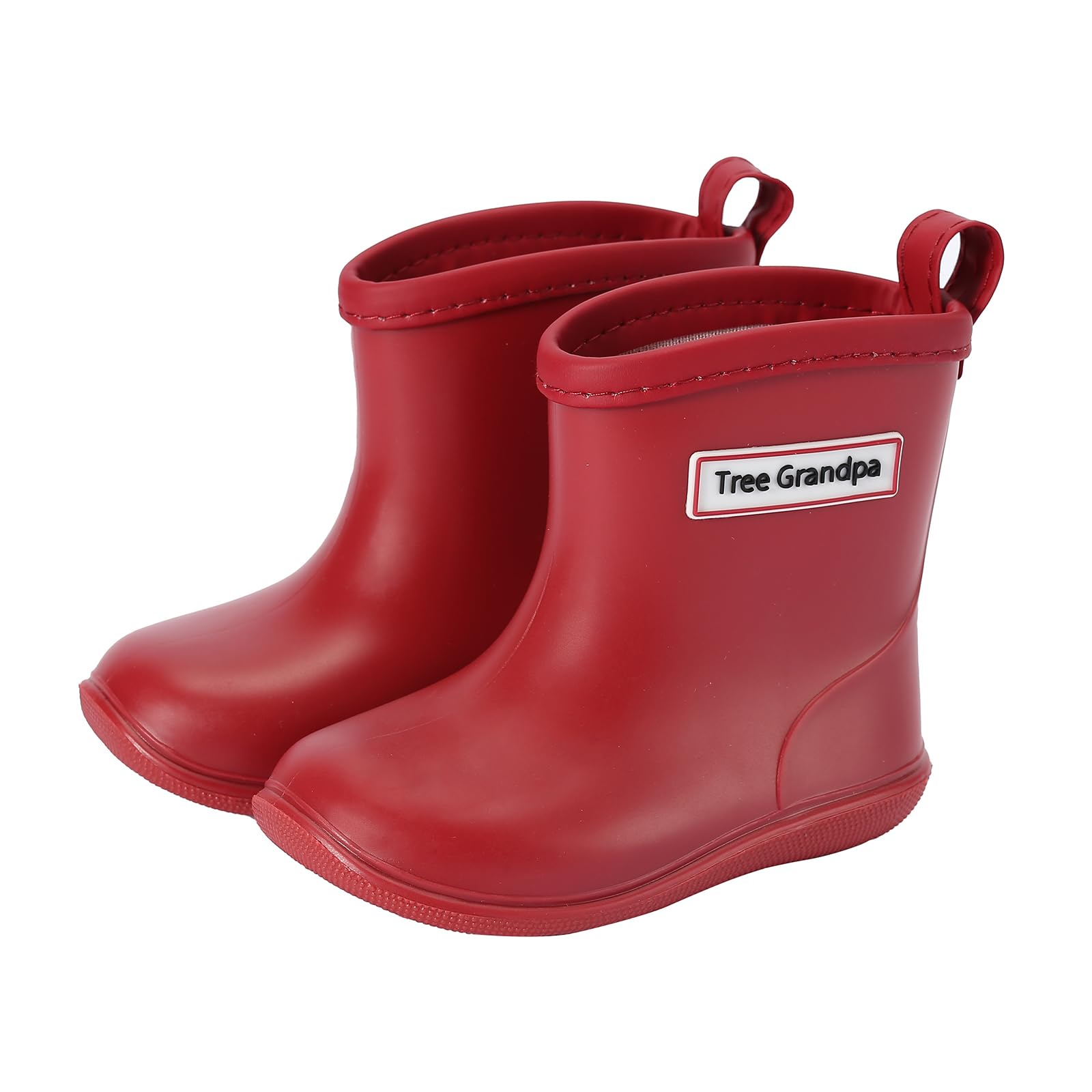 Tree Grandpa Toddler Rain Boots Baby Kids Easy-on Rain shoes Children Waterproof Shoes for Boys Girls(1-6 Years)