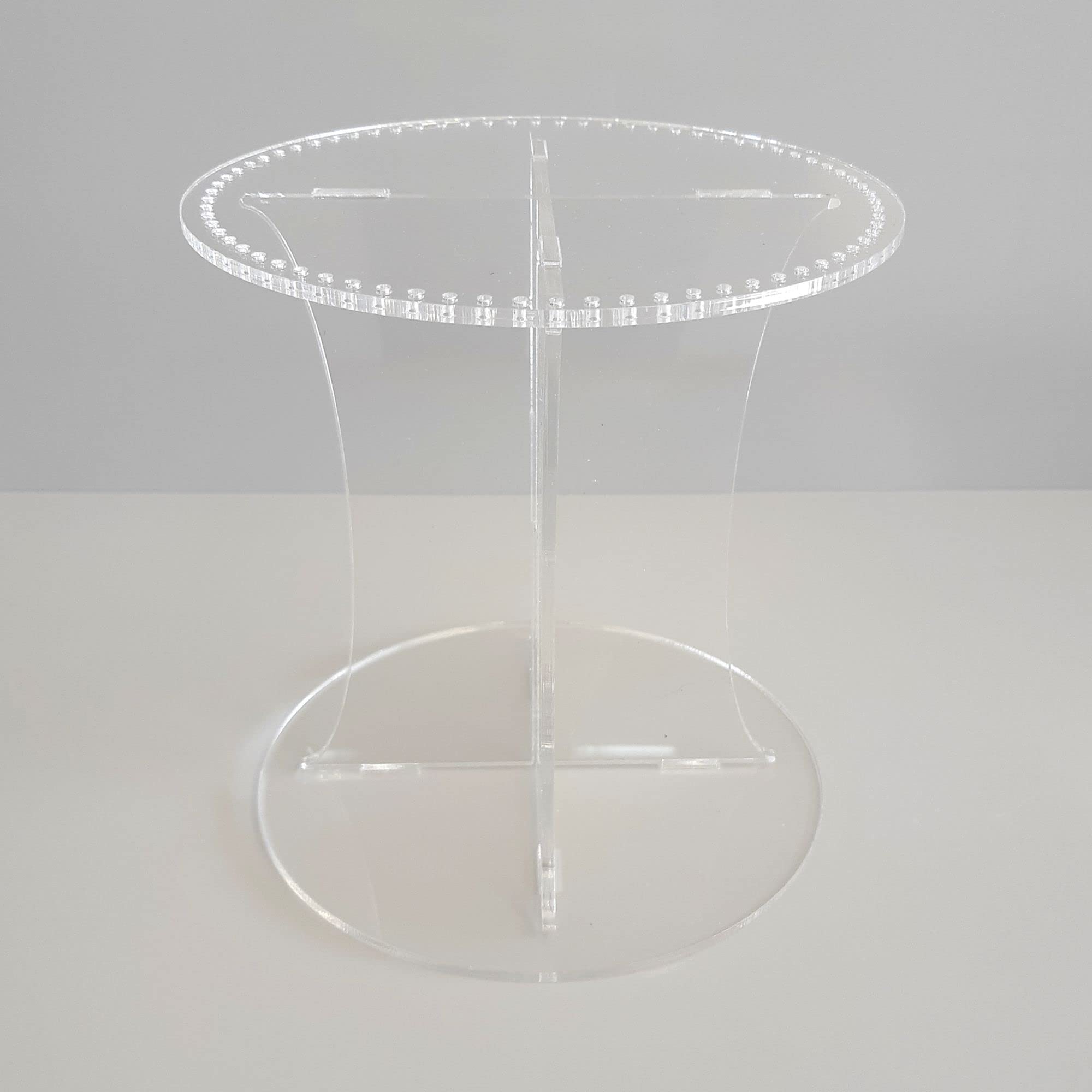 Super Cool Creations Round Acrylic Wedding/Party Cake Separator Stand For Crystals - Crystals Not Included (Top/Base 18cm / 7")