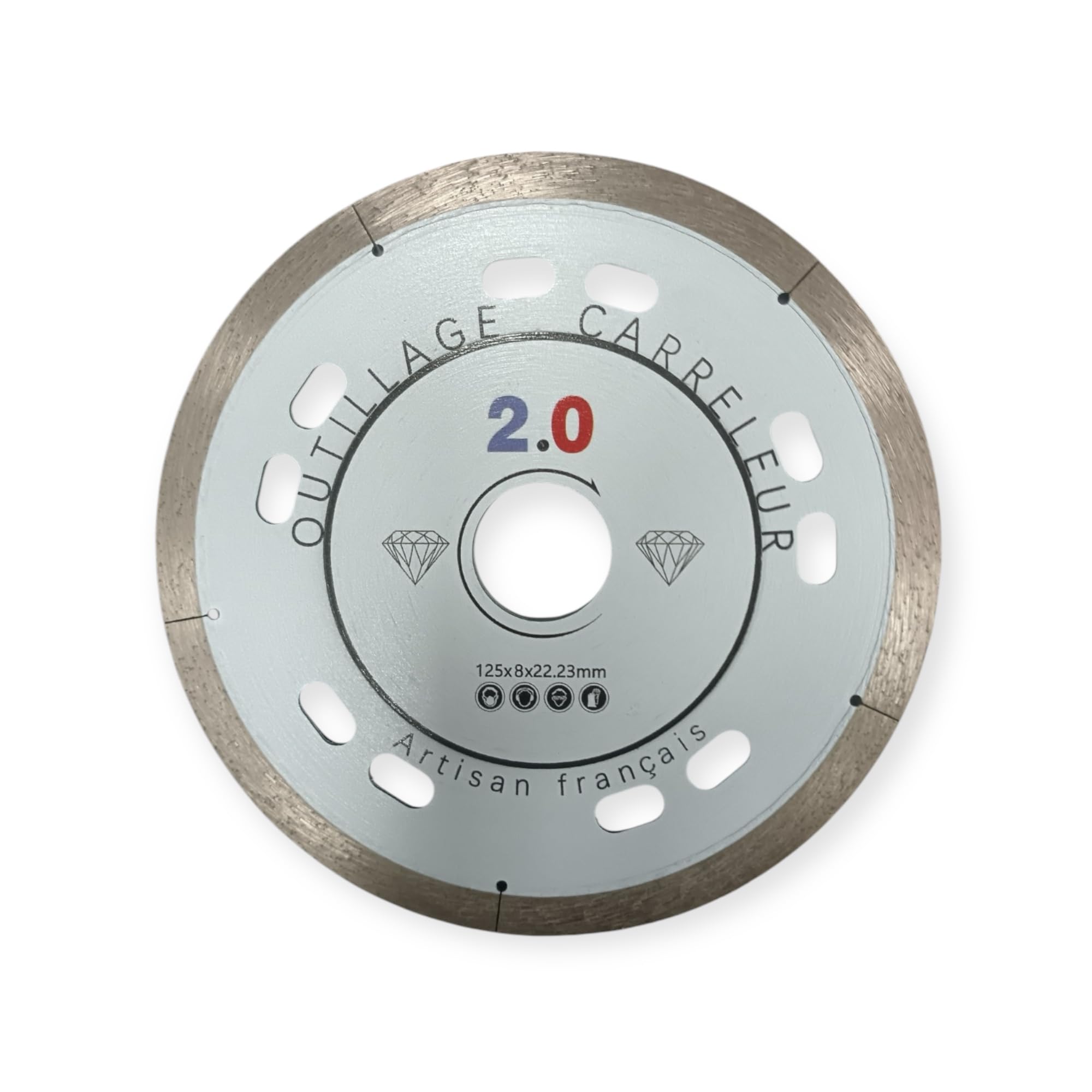 Kit 2 Dischi Diamantati Ø125 mm per Dekton – KaizenPro® – taglio preciso su Dekton, gres porcellanato, marmo, granito e pietra – per smerigliatrice – Outillage Carreleur 2.0