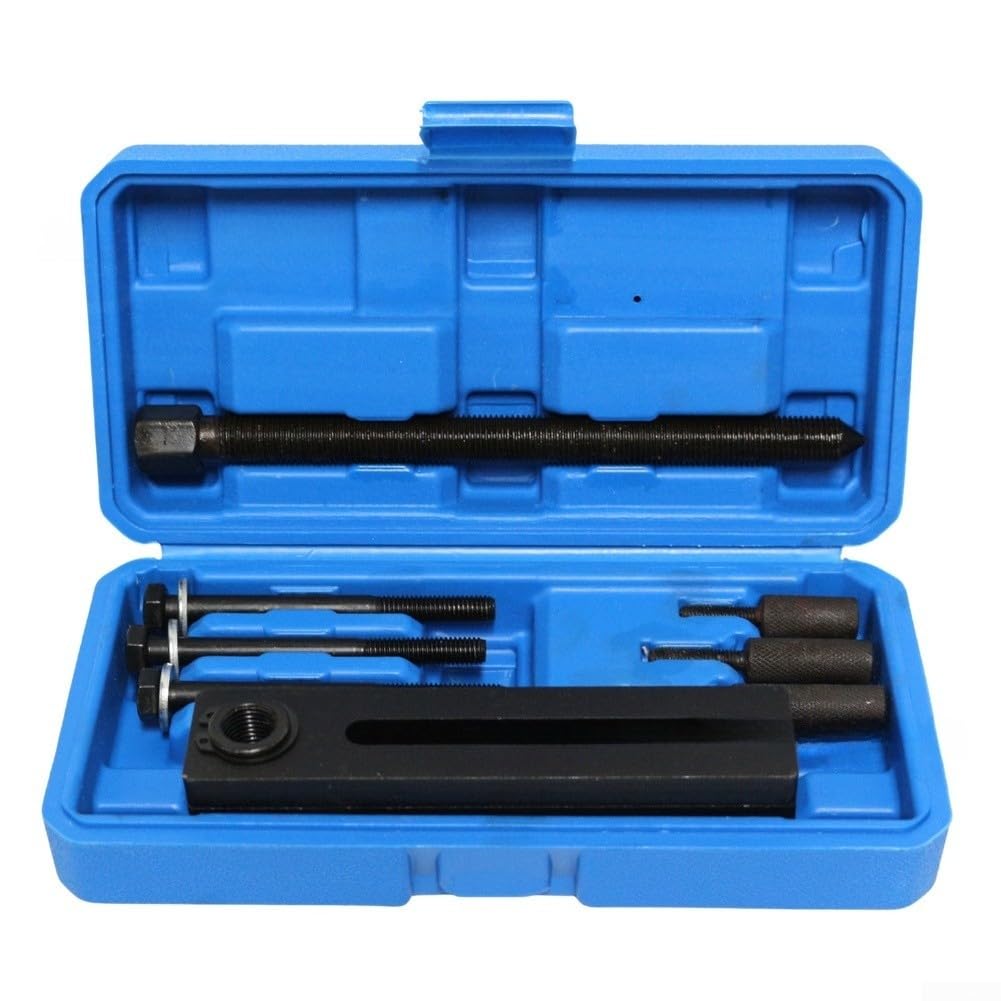 Extractor de cigüeñal para motocicleta, doble cabeza y cabezal triple, de acero al carbono, herramienta de separación precisa para reparación de automóviles, ergonómico para mango, negro