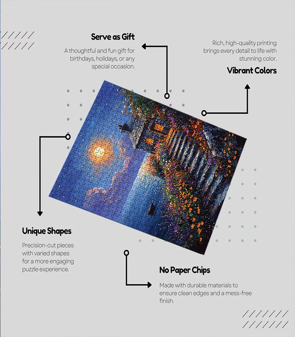 Puzzle 5000 Pezzi Vista Notturna Isole 3D Puzzle per Adulti Impegnativo, Educa Puzzles Artistico, Divertente E Stimolante Puzzles Decorativo per La Famiglia, Regalo e Decorazione Pareti BXHZW6-1007