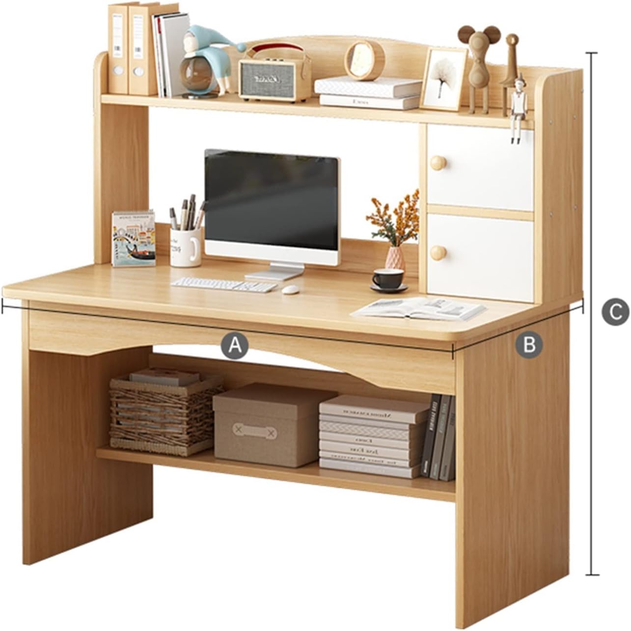 Executive Desk Study Standing Table Computer Desk Organizer Storage Computer Desk Room Bed Table Writing Shelf Home Office