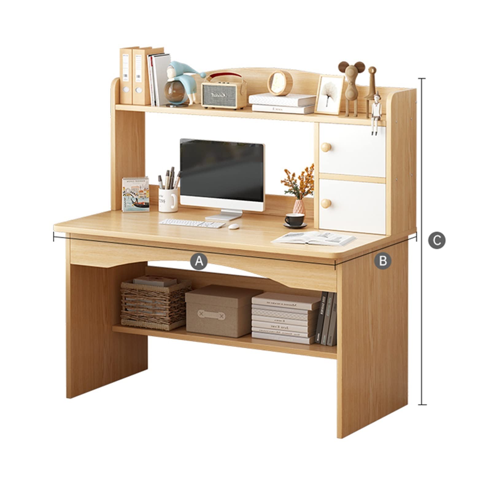 Executive Desk Study Standing Table Computer Desk Organizer Storage Computer Desk Room Bed Table Writing Shelf Home Office