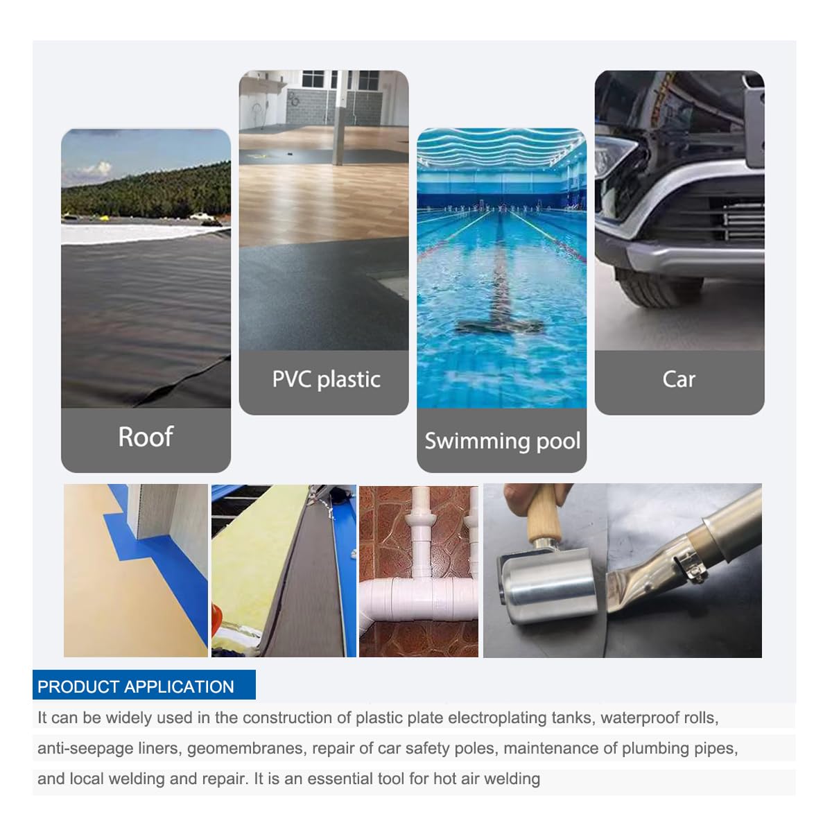 Rullo per cuciture in acciaio per PVC TPO EPDM per coperture in vinile Decking da 5,1 cm, rullo professionale per applicazioni pesanti (1)