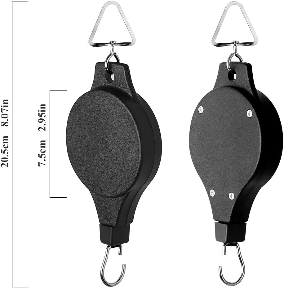 colorwood Hanging Basket Hooks, Hanging Baskets,3 Retractable Hanging