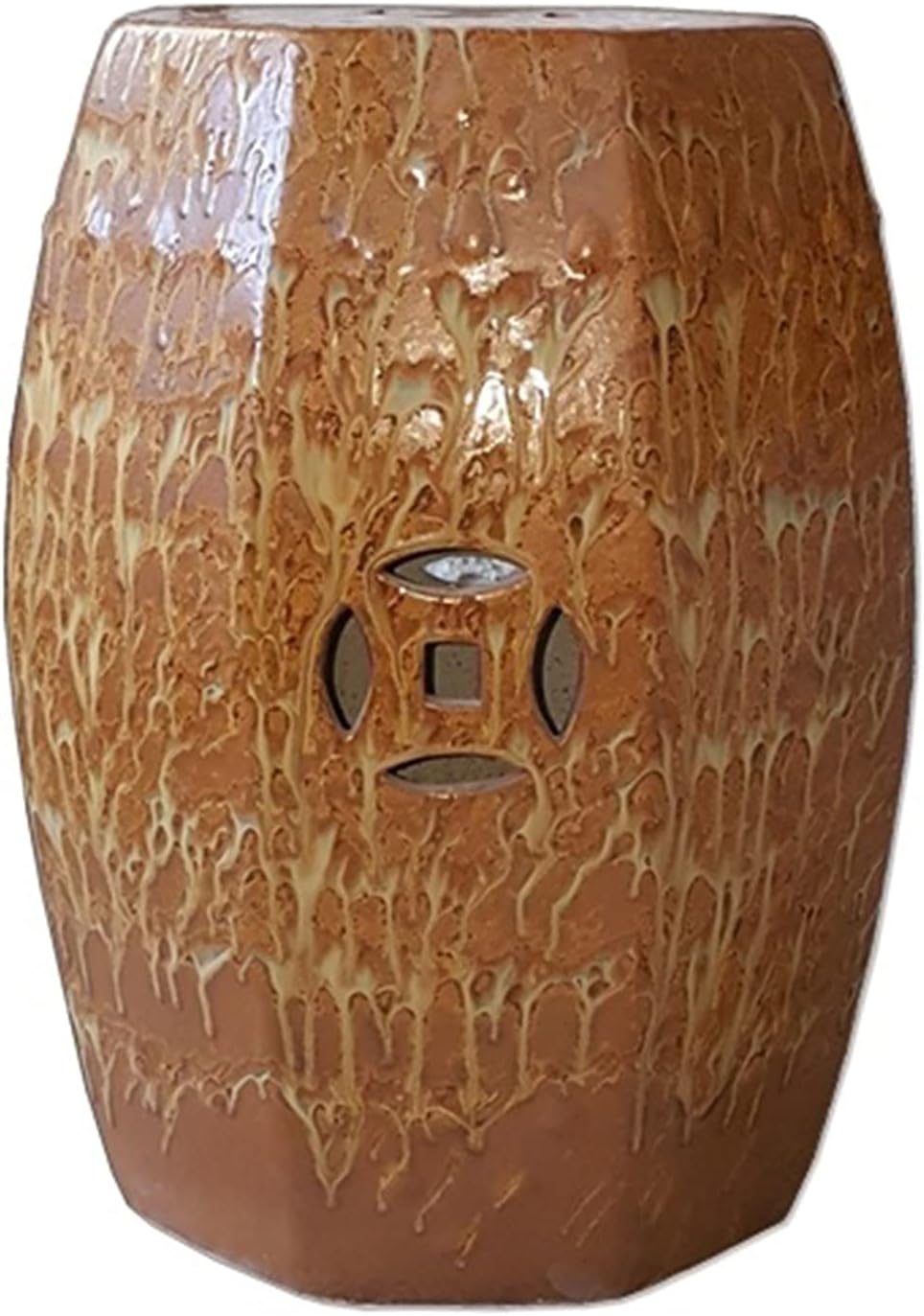 Decorative garden stools, Ceramic Drum Stool，Dressing Stool，Garden Decorative Stool, Suitable for Garden, Patio, Lawn, HBJJ-987811