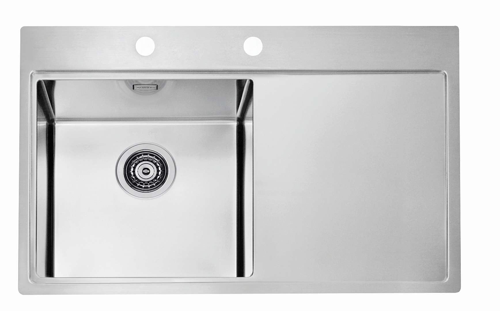 Alveus Einbauspüle 790x525mm Küchenspüle Pure 40 Drehexcenter Edelstahlspüle (Becken Links)