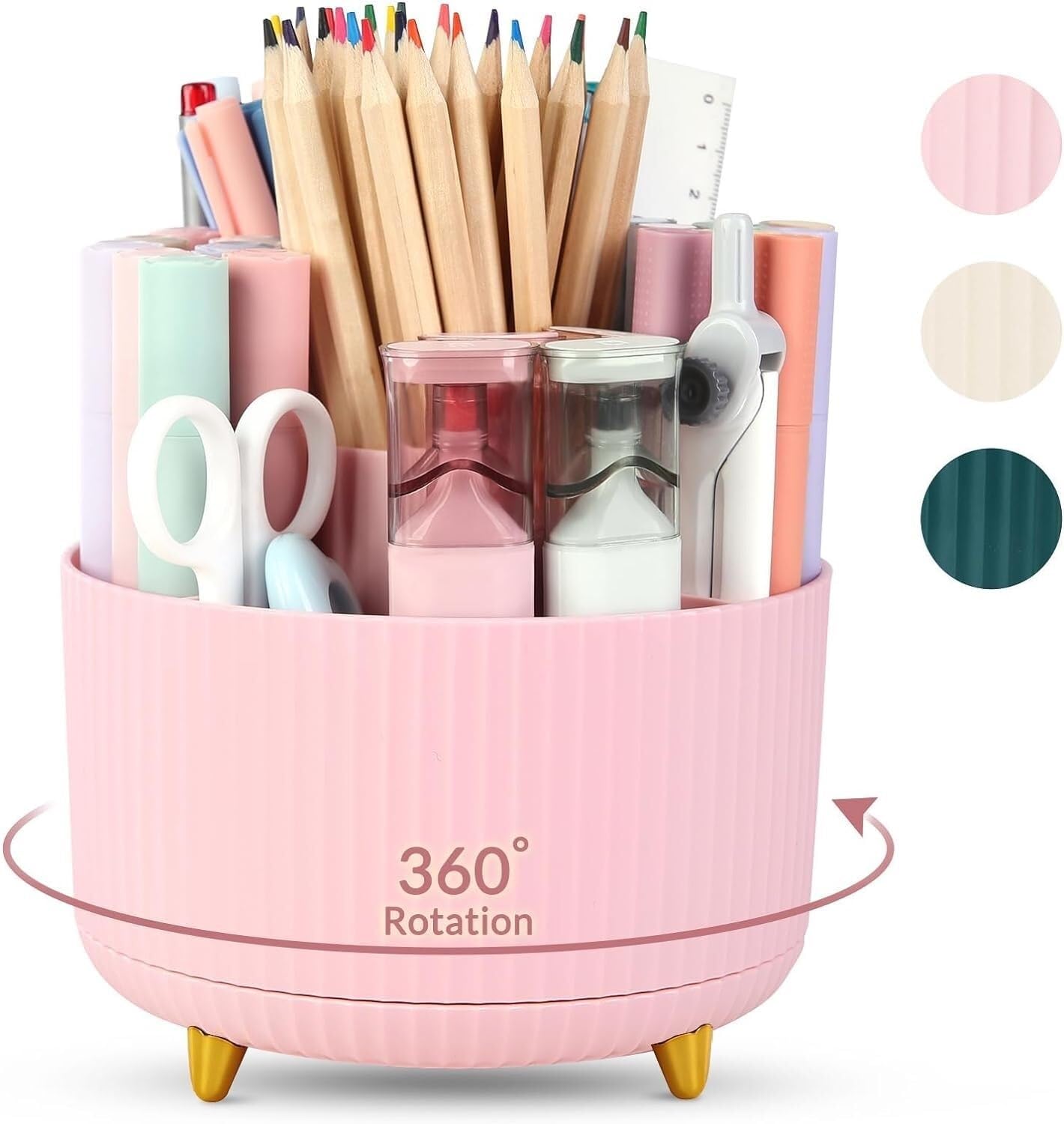 Organizzatore Scrivania Organizer da Scrivania Portapenne A Doppio Scopo per per Penne con 5 Slot per Articoli Artistici Ufficio(B)