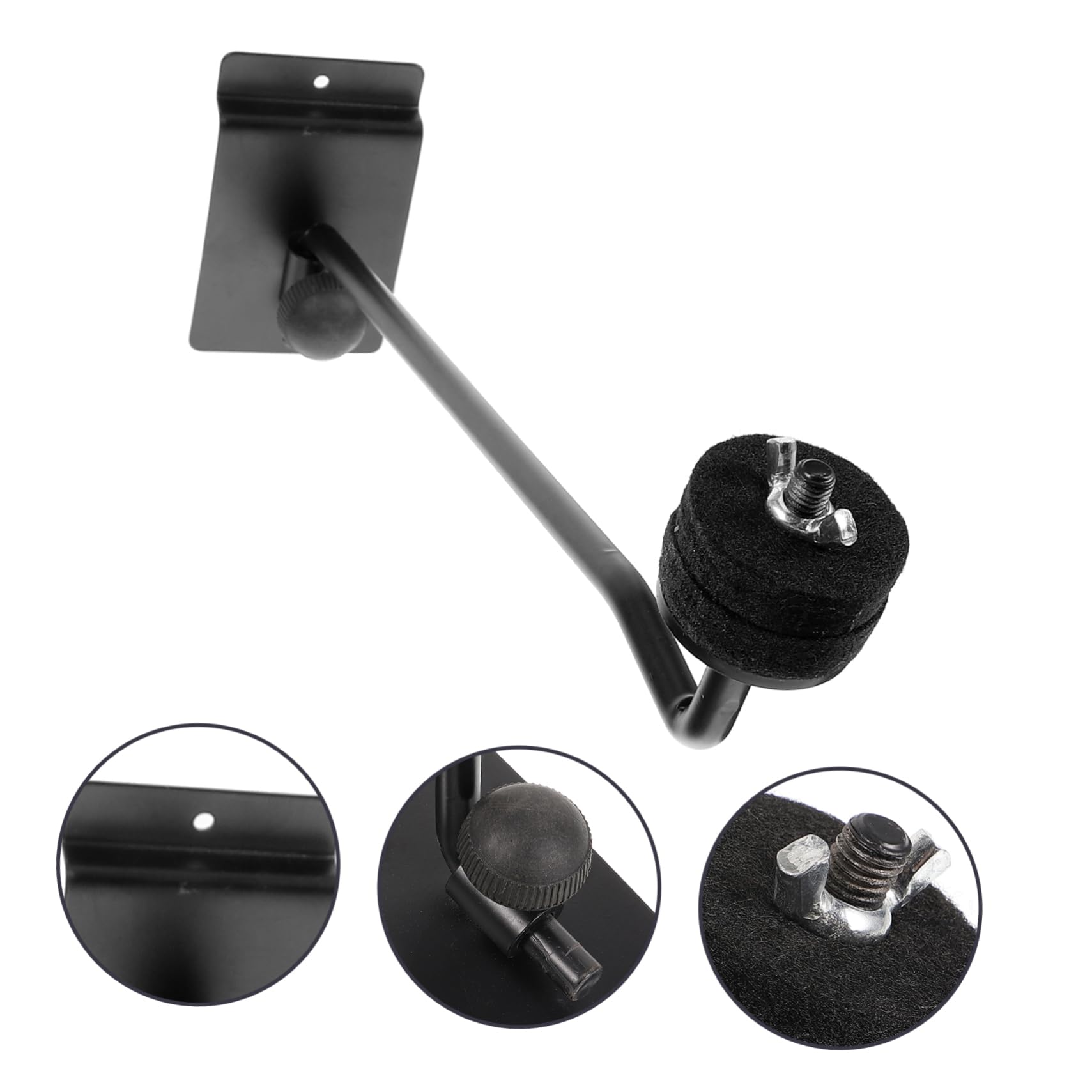 HANABASS Metallener Becken Ausstellungsständer aus Eisen in Schwarz Stabil und Robust für 8-22 Zoll Becken zur Sicheren Aufbewahrung und Präsentation von Cymbals