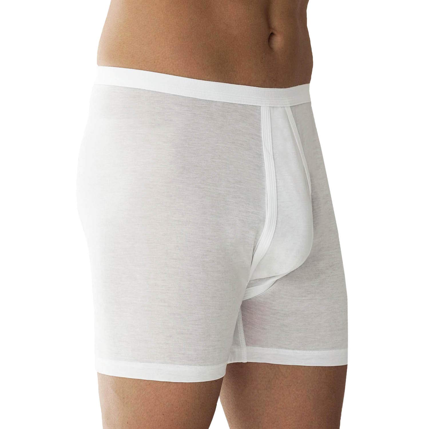 Classic Royal Boxer Briefs Open Fly - White - Zimmerli of Switzerland