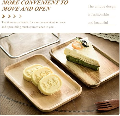 Miniatura 4 de Angoily Bandeja de comedor de vidrio de 7 pulgadas con cubierta de cúpula transparente para servir postres para el hogar, cocina y entretenimiento