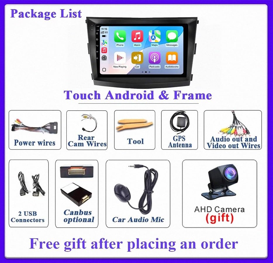 Navigation GPS Voiture Toyota Yaris Autoradio Tactile Écran HD 4G 64G - 7