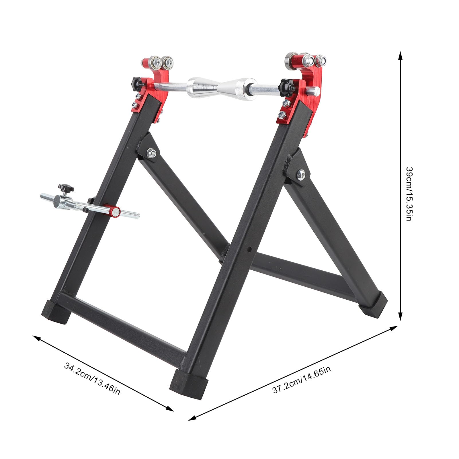 Cuifati Soporte para Equilibrador de Ruedas para Ruedas de Moto de Cross, Conos de Centrado Ajustables de Acero y Aluminio de Alta Resistencia, Equilibrador de Neumáticos Plegable Portátil para