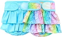 Vista 9 de Pañal para perros femeninos, reutilizable, lavable, duradero, absorbente, pañales, pantalones s2