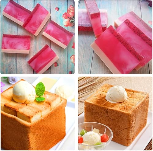 Miniatura 5 de BAKER DEPOT Molde de silicona de 16.9 fl oz para molde de jabón hecho a mano, molde para tostadas, molde para pan, juego de 2