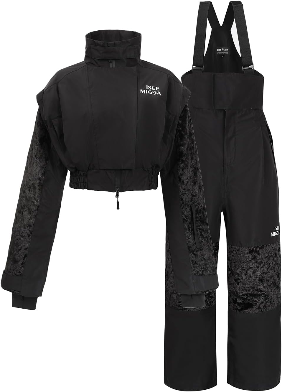 ISEE MIGGA Women Snow Suits Ski Jacket and Pants Set Waterproof Windproof Snowboarding Ski suits Winter Sports Velvet Quilted