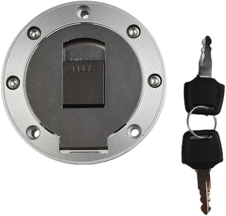 バイク用ガソリンキャップ アルミ合金製オートバイ燃料ガスタンクキャップカバー、ロックとキー付き、さまざまなブランドに対応