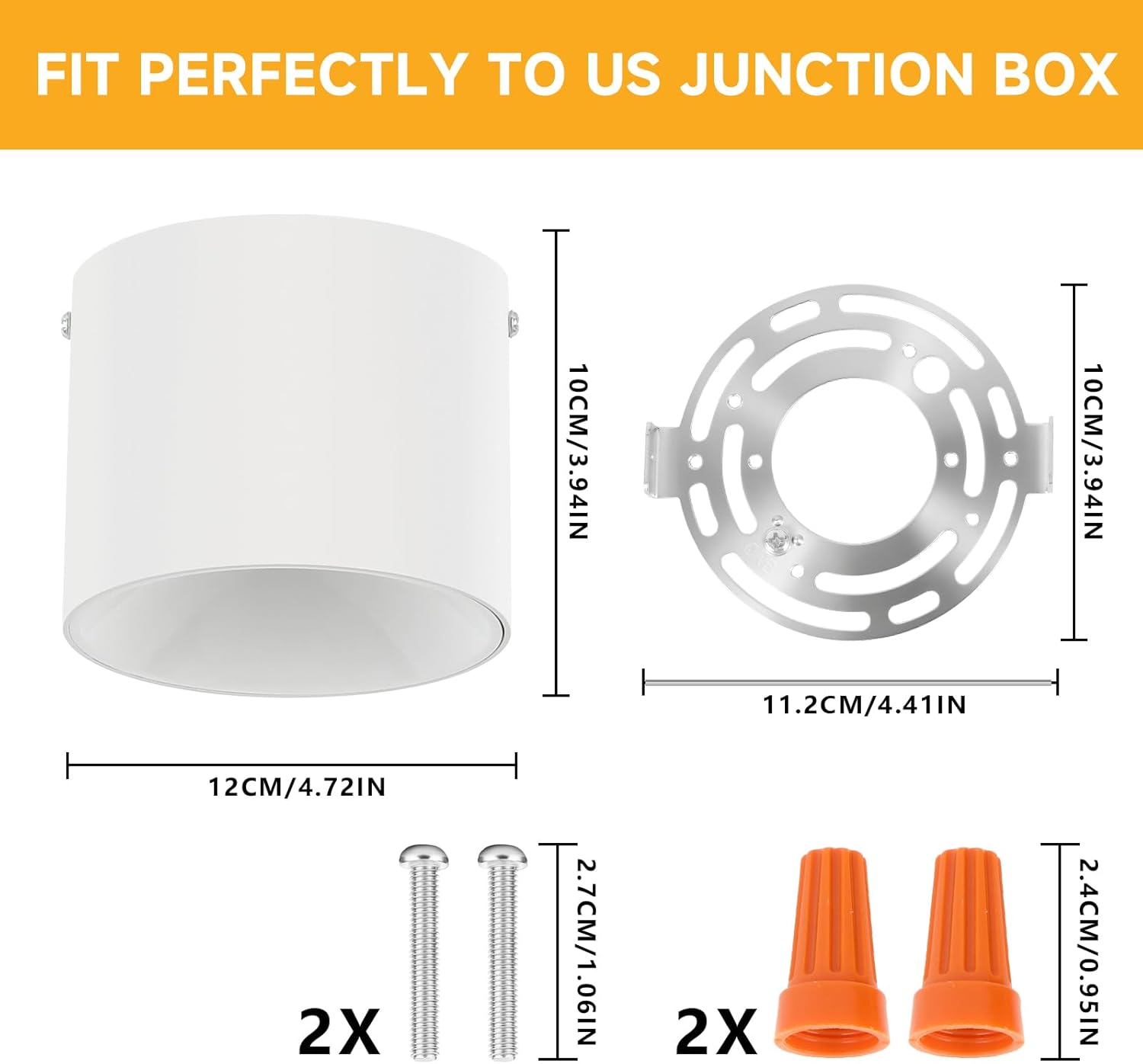 Dimmable LED Ceiling Spot Lights – Flush Mount Ceiling Cylinder Light Indoor Fixture for Kitchen, Hallway & Entryway 4.72” CRI97 15W 3000K White (3Pack)