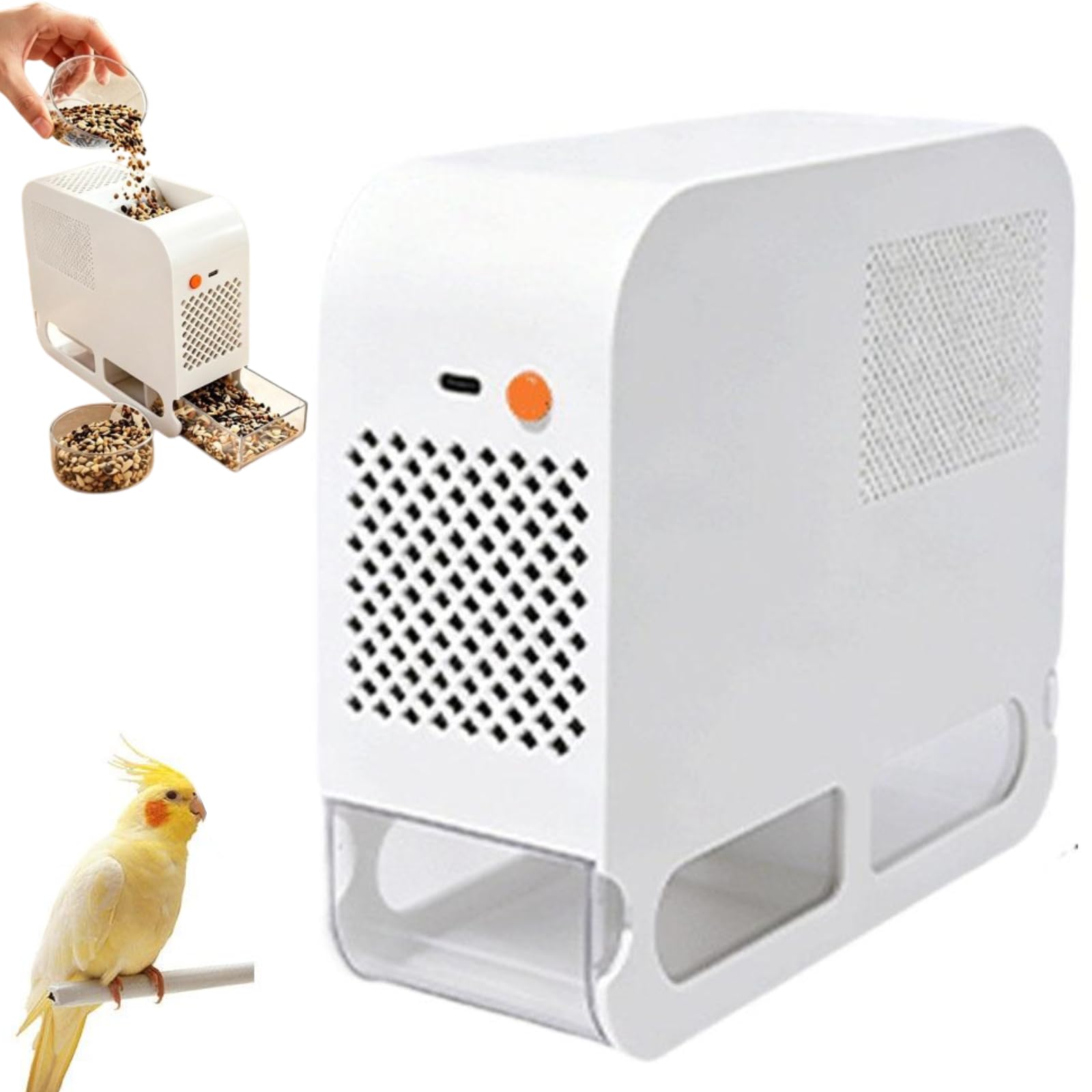 Bird Seed Shell Separator, Bird Seed Separator Machine With Double Drawer