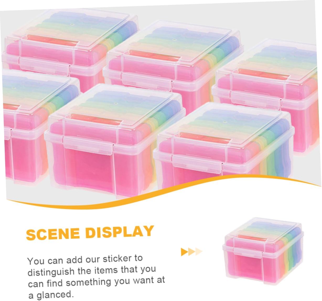 Sturdy Plastic Greeting Card Storage Box Dividers for Sorting Photo Box Dividers Perfect for Scrapbooking Supplies