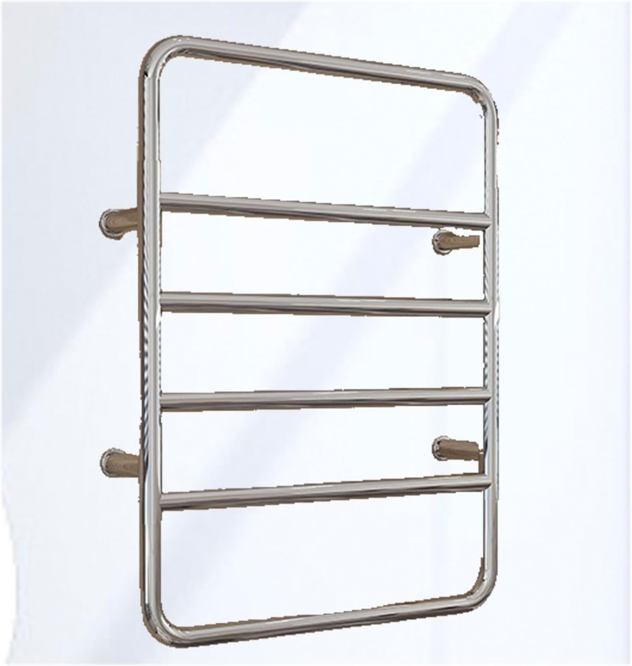 Stainless Steel Wall-Mounted Heated Towel Rack - Fast Heating Silver Hardwired Drying Rack for Towels Bathrobes and Blankets - Space-Saving Bathroom Accessory