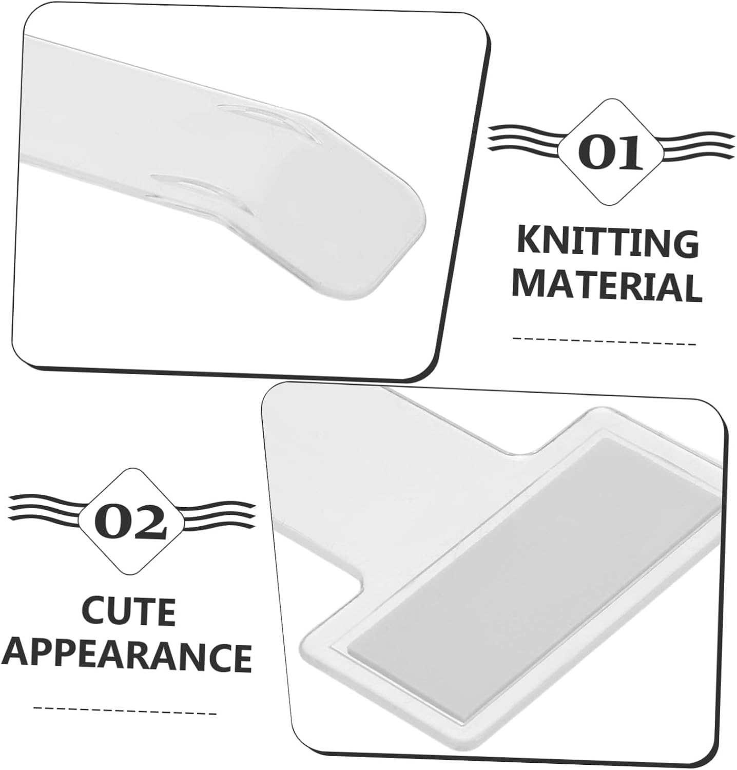 Cabilock Plastic Parking Ticket Clip 10pcs Self-Adhesive for Car Windshield image 3