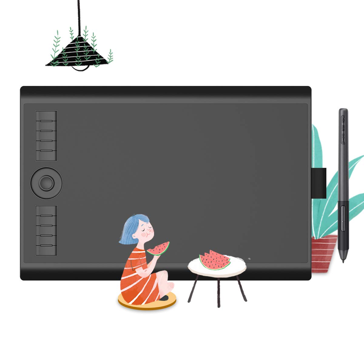 GAOMON M10K PRO Drawing Tablet 10 x 6.25 inches Large Graphic Pad, Digital Art Tablet Supports Tilt & Radial Function with 10 Shortcut Keys, Battery-Free Stylus, Work with Mac, Windows & Android-image-5