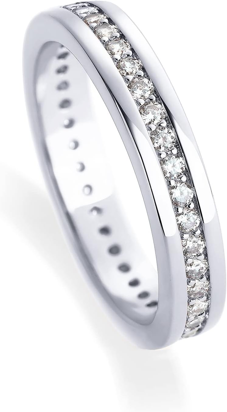 PAVOI 18K Gold Plated Stacking Tiny Cubic Zirconia Band | Eternity Rings for Women | Thumb Ring