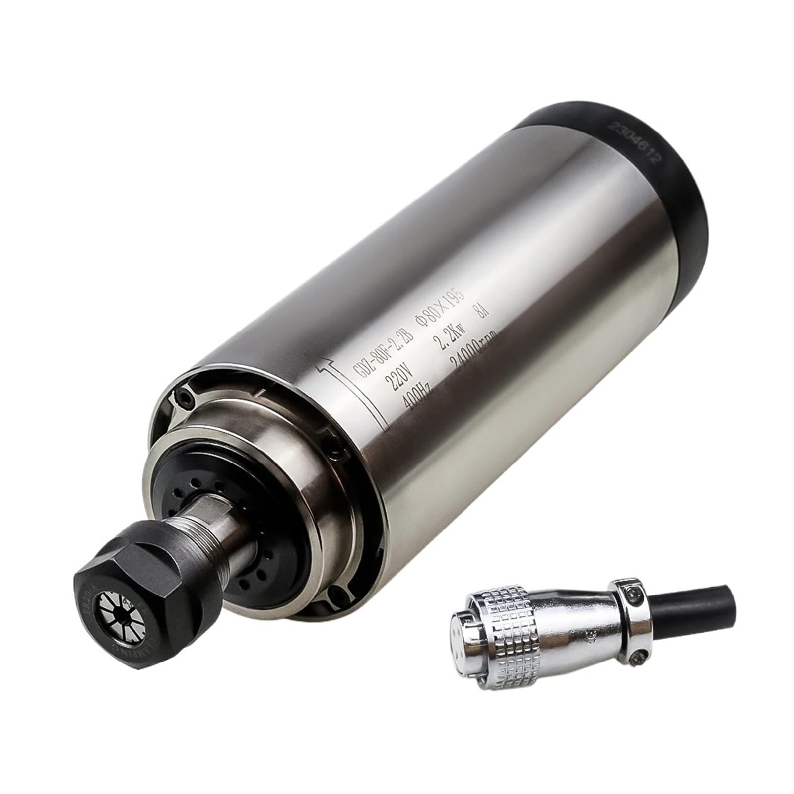 1.5kW/2.2kW Air Cooled CNC Spindle 110V/220V ER11 ER20 for Wood Router Z-Axis(2.2KW Air D80 ER20,220v)