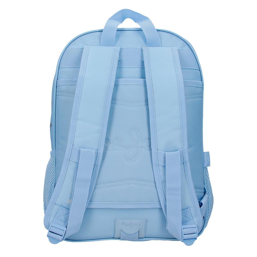 Pepe Jeans Olivia Mochila Adaptable a Carro Bleu Claro 30x40x12 cm Polyester 14,4L par Joumma Bags