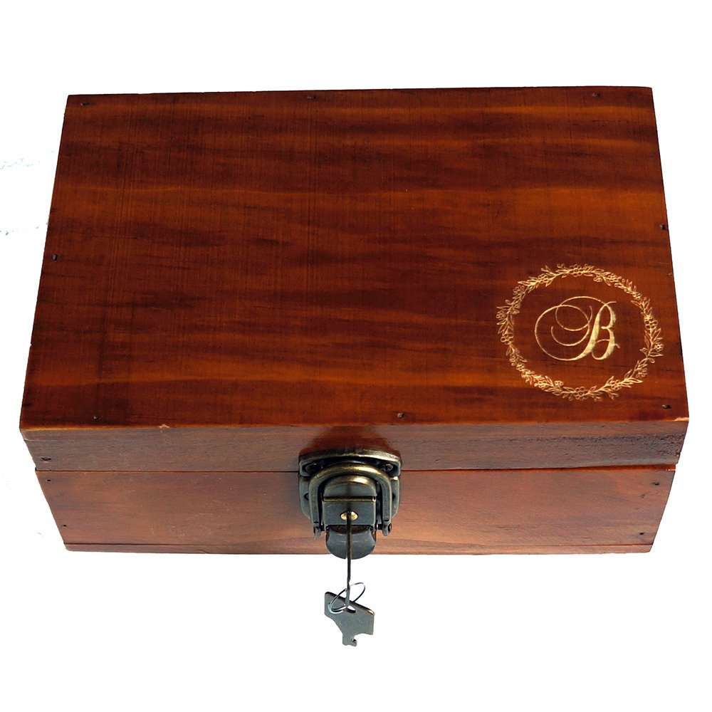 Caja de recuerdos de madera personalizada con cerradura y llave, organizador de joyas personalizado para damas de honor, madres y novias, idea de regalo única para ocasiones especiales
