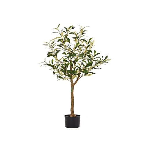 3ft Artificial Olive Tree, Indoor Faux Small Trees, Fake Olive
