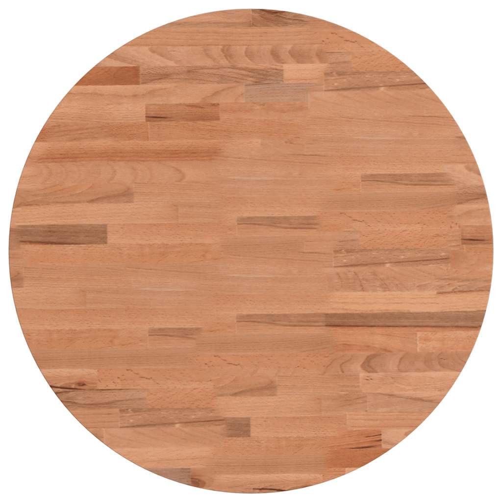 Plateau de table rond Ø 50 x 4 cm en bois de hêtre massif, 4 cm d'épaisseur, pour tables de bar, tables d'appoint, projets de meubles, plateau de rechange avec surface lisse, facile à