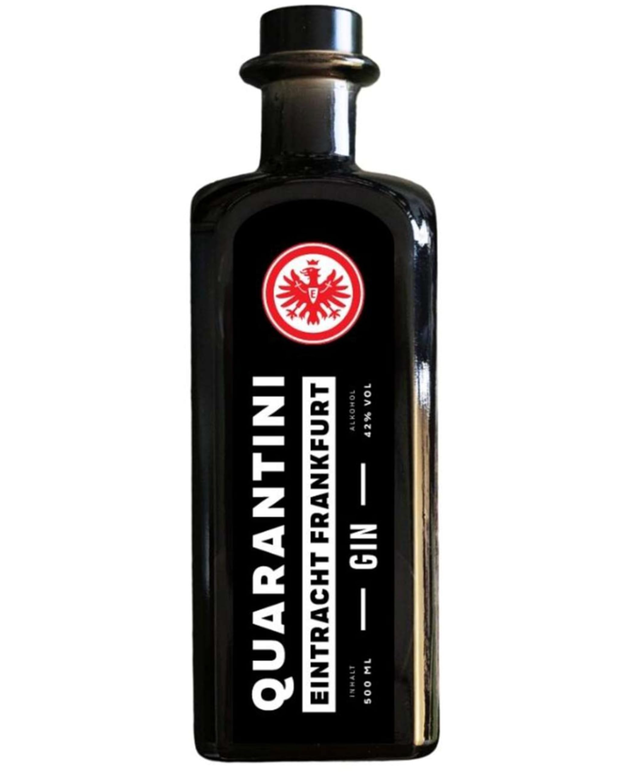 Quarantini Eintracht Frankfurt Gin 42% Vol. (500 ml) – mit echtem Stadionrasen und den fruchtigen Botanicals Blutorange, Grapefruit und Birne