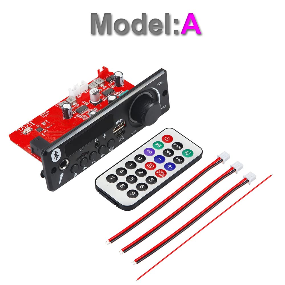 80W+80W Audio Digital Power Bluetooth Amplifier Board Decoder Car FM MP3 Player Module DIY USB AUX AMP DC8-24V (Color : C)