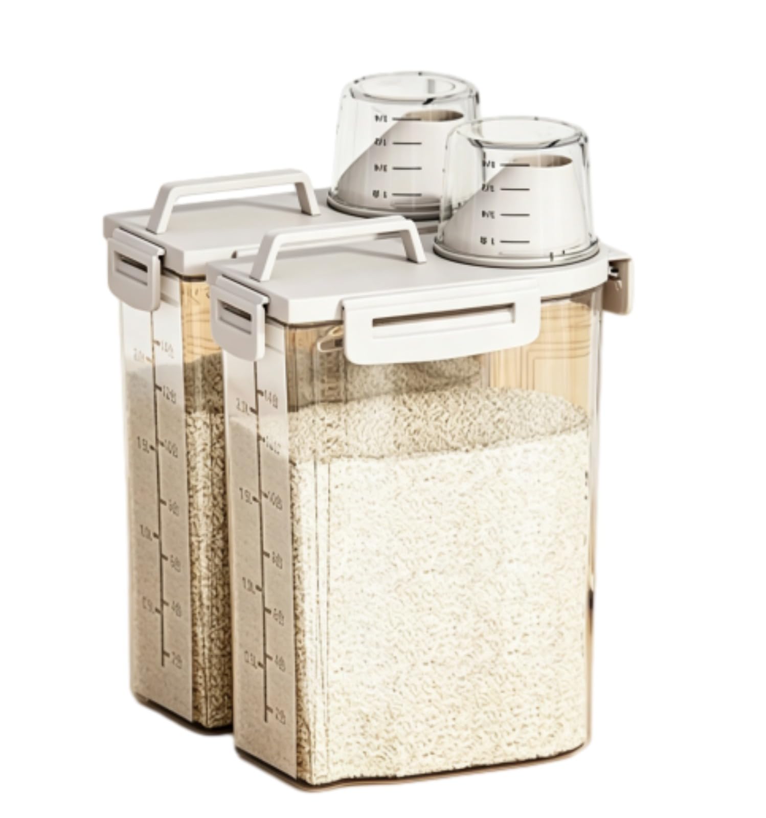 Airtight Food Storage Container with Measuring Cup, Pantry Canister