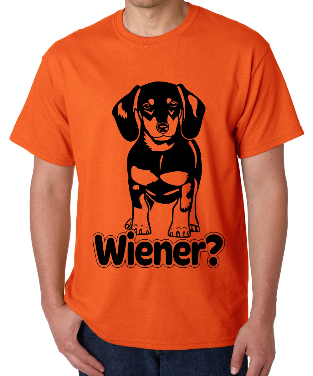 CaseriaMen's Round Neck Cotton Half Sleeved T-Shirt with Printed Graphics - Wiener Dog Bread
