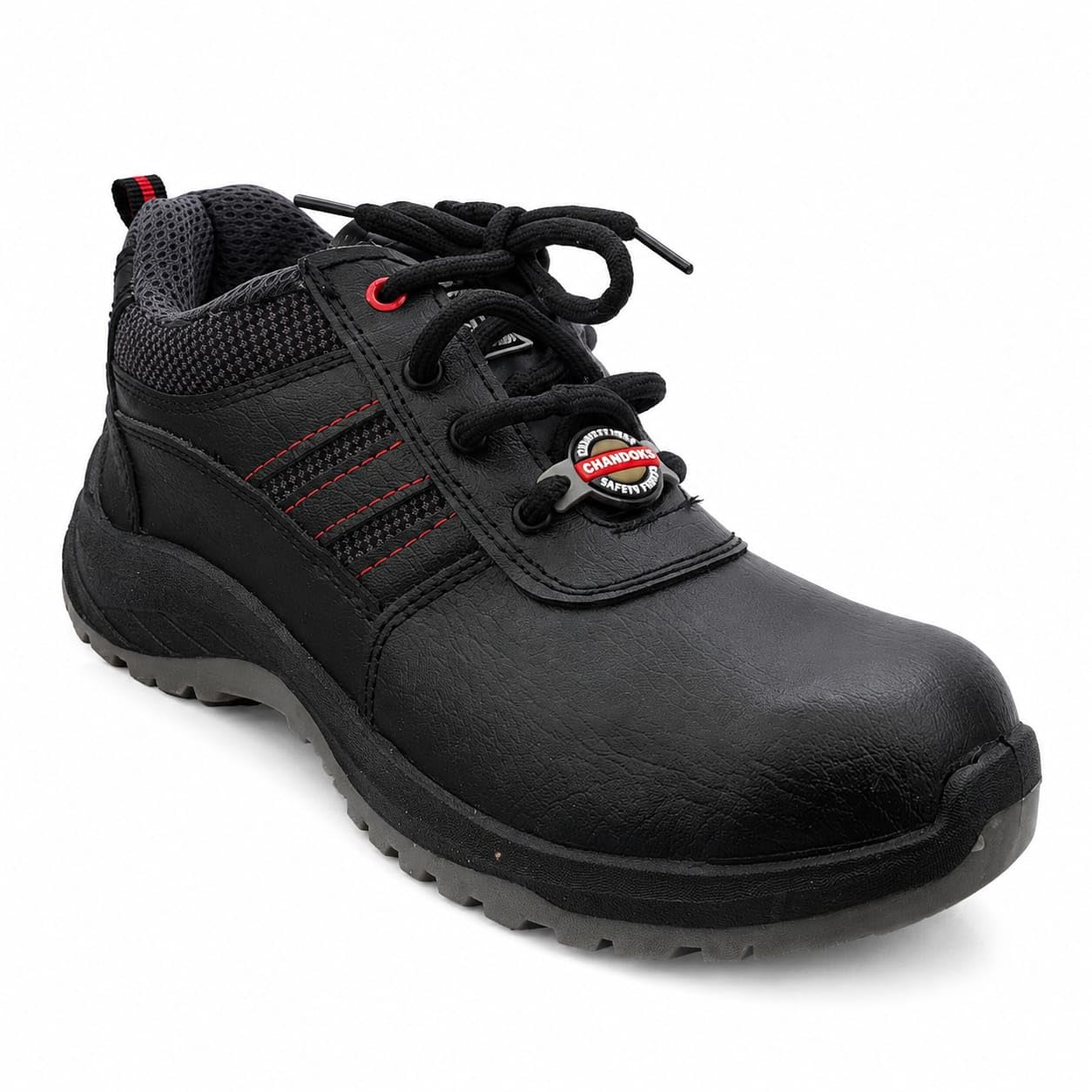 ShieldCore Steel Toe Safety Shoes for Men | Heavy Duty Industrial Shoes | Anti-Slip | Black Size-7-image-4